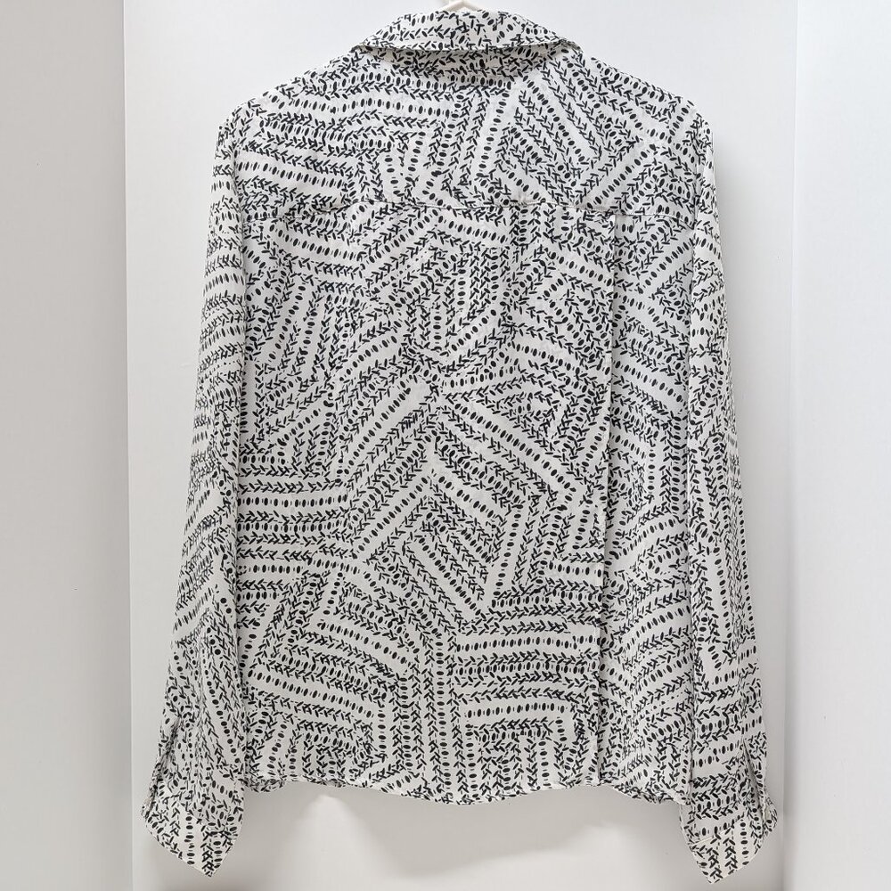 Cabi #3255 Split-Back Button Down Printed Blouse … - image 4